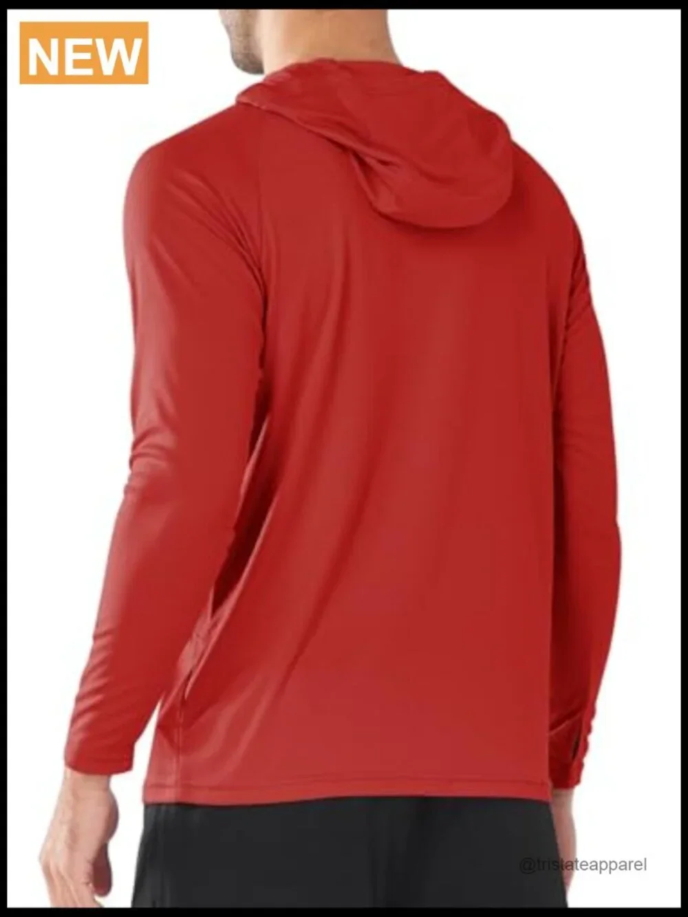 Men's UPF 50+ Rash Guard Hoodie Long Sleeve Sun Protection Shirt Quick Dry